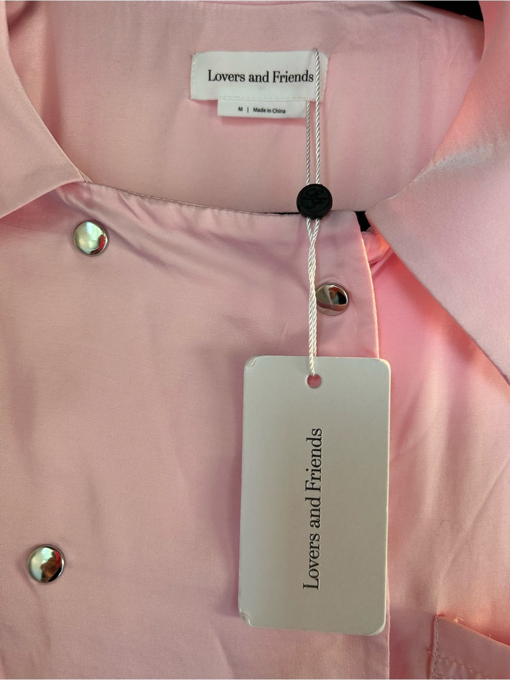 NEVER WORN! Lovers + Friends Blush Pink Button-Front Shirt - Picture 3 of 5